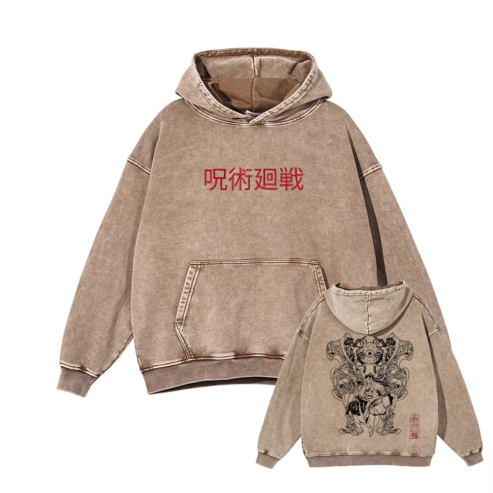 Jujutsu Kaisen Cursed Spirit Oversized Vintage Hoodie