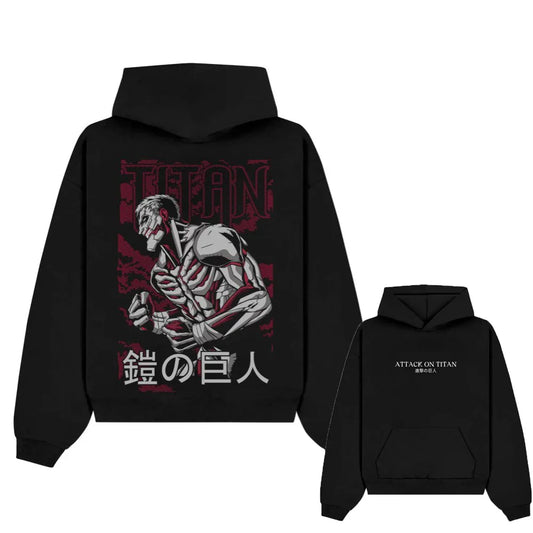 Attack on Titan Armored Power Oversized Vintage Hoodie